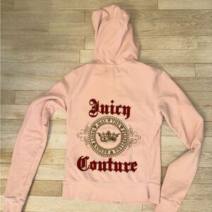 Juicy Couture Pale Pink Hooded Jacket with Crest Logo